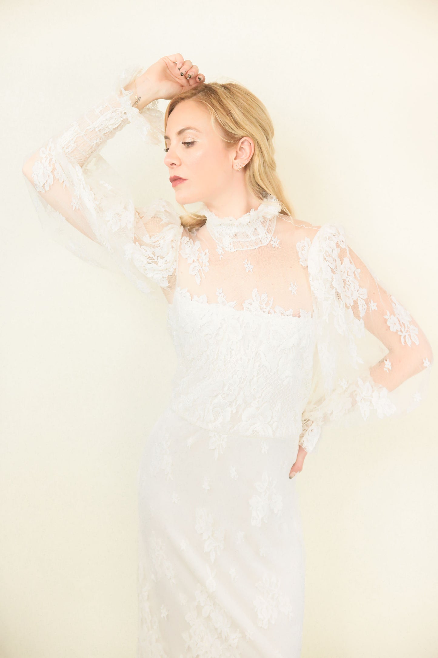 I. Magnin 70's Lace Gown - The Kit Vintage