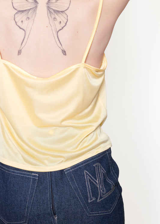 Yellow V Neck Camisole - The Kit Vintage