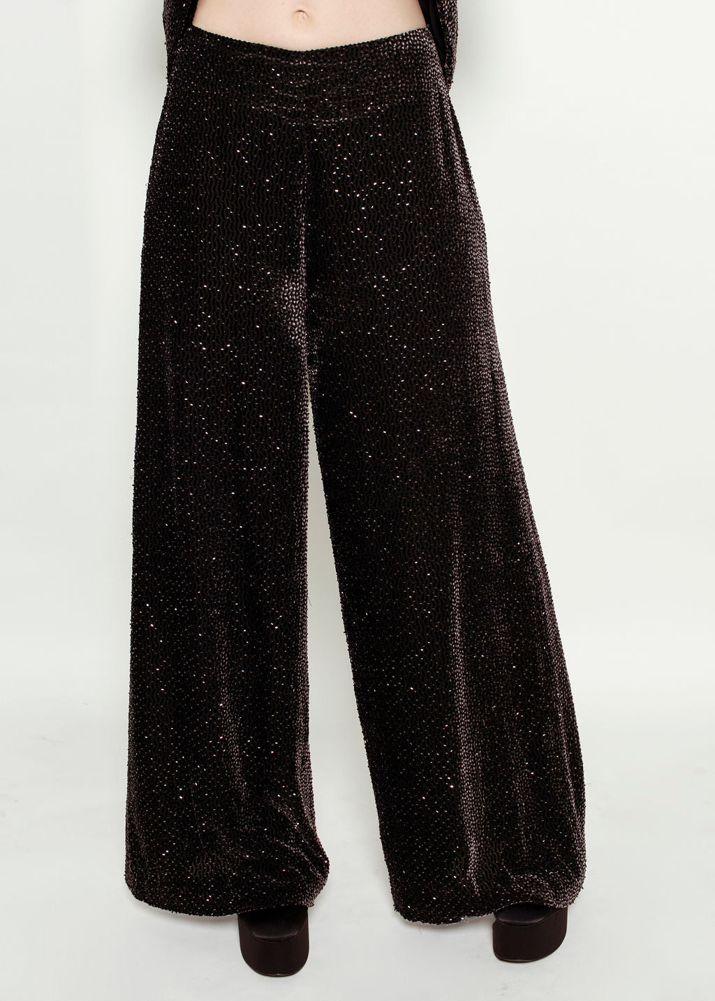 Carmen Marc Valvo Black Bugle Beaded Suit - The Kit Vintage