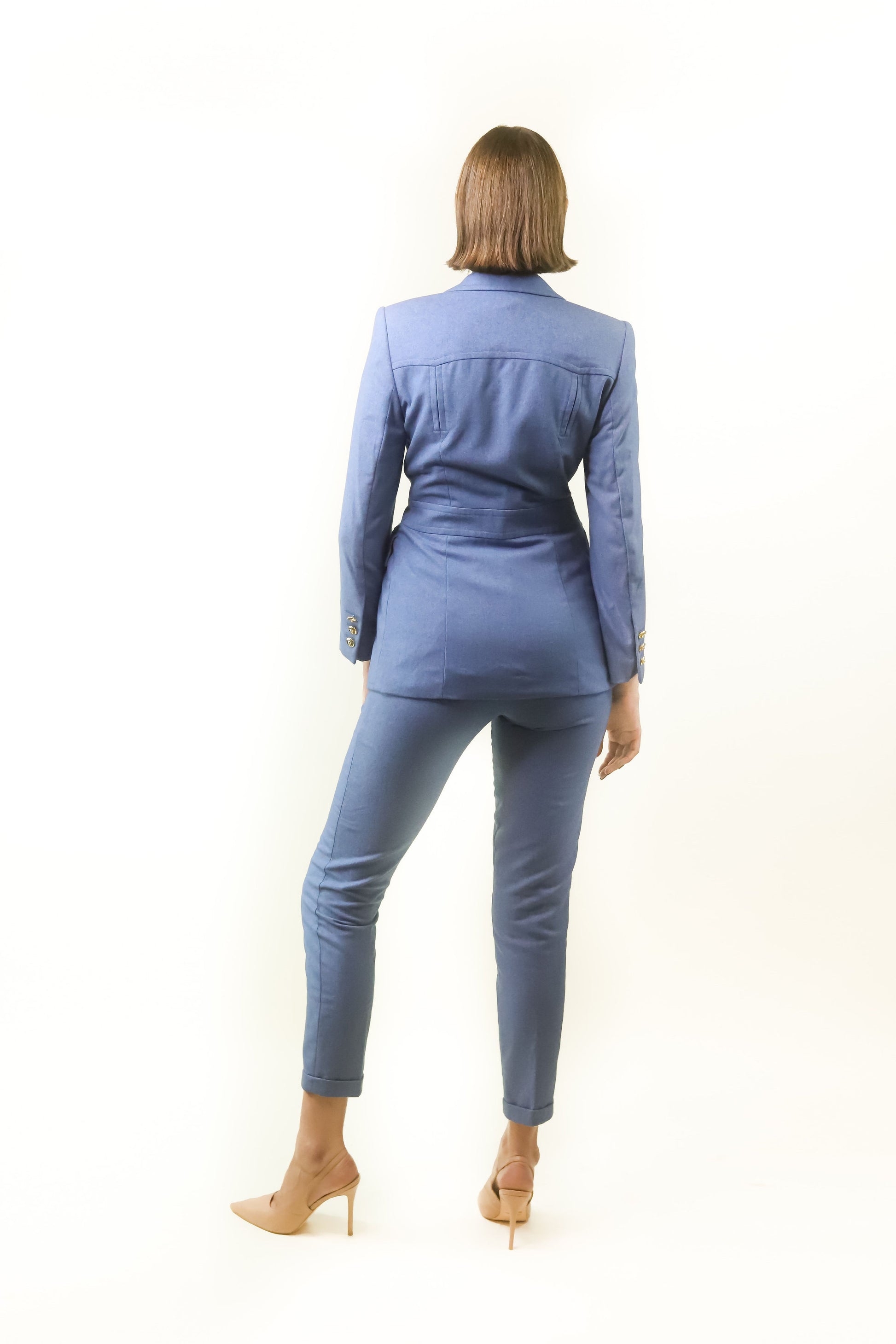 Escada Light Blue Wool Suit - The Kit Vintage