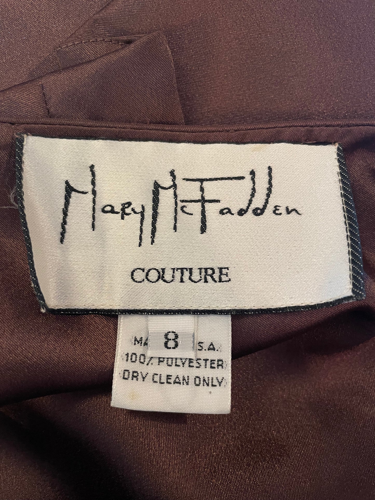 Mary McFadden Choc Brown Satin Camisole - The Kit Vintage