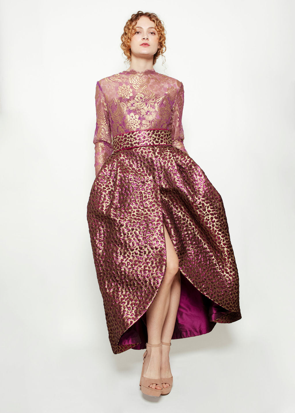 purple brocade dress Purple Brocade Cocktail Dress for my cousin's wedding reception : r/sewing