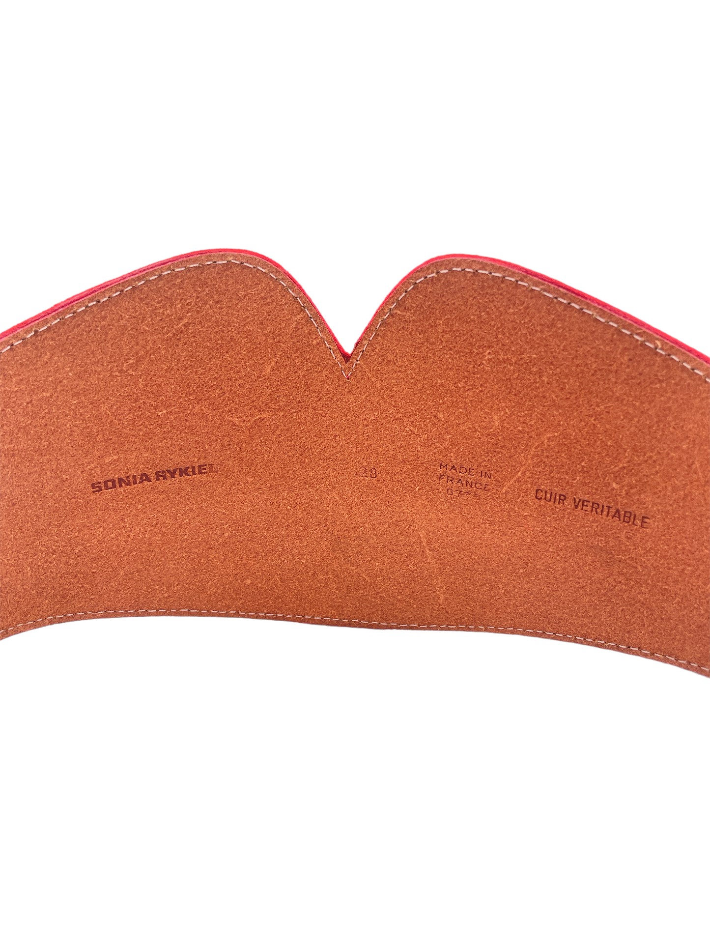 Sonia Rykiel Red Suede Lips Belt - The Kit Vintage