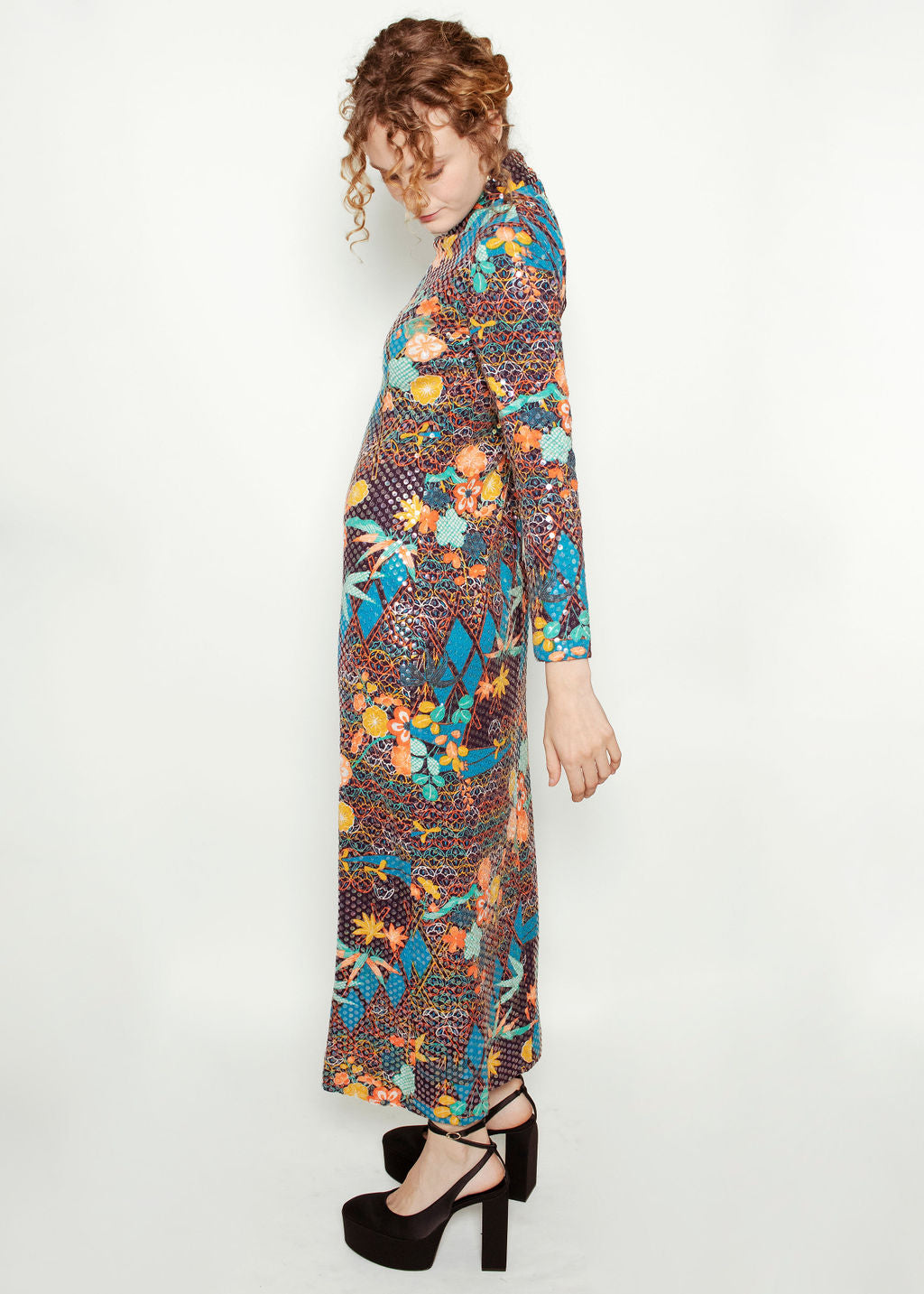 Malcolm Starr Sequin Printed Dress - The Kit Vintage