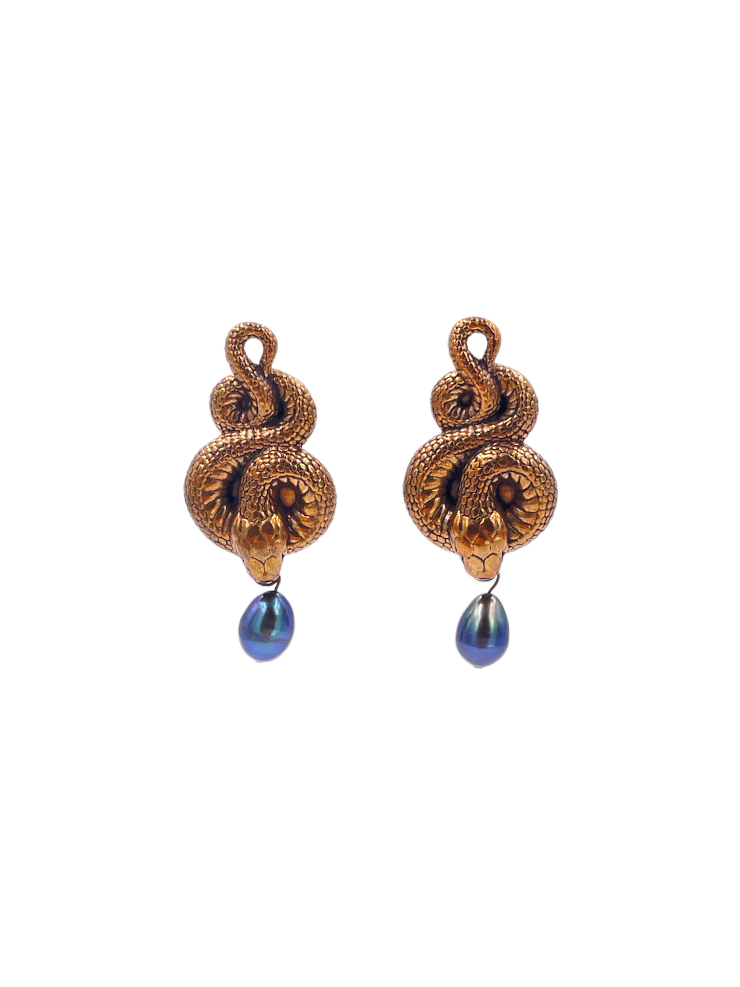 Stephen Dweck Snake & Pearl Earrings - The Kit Vintage