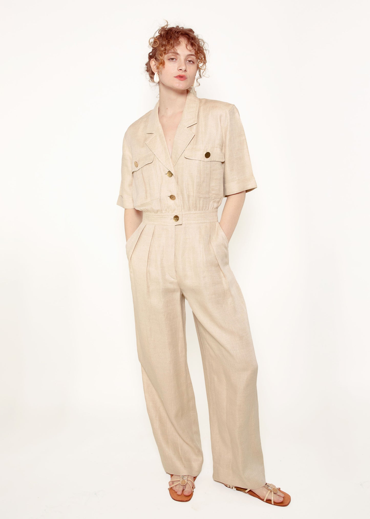 Escada Linen Jumpsuit