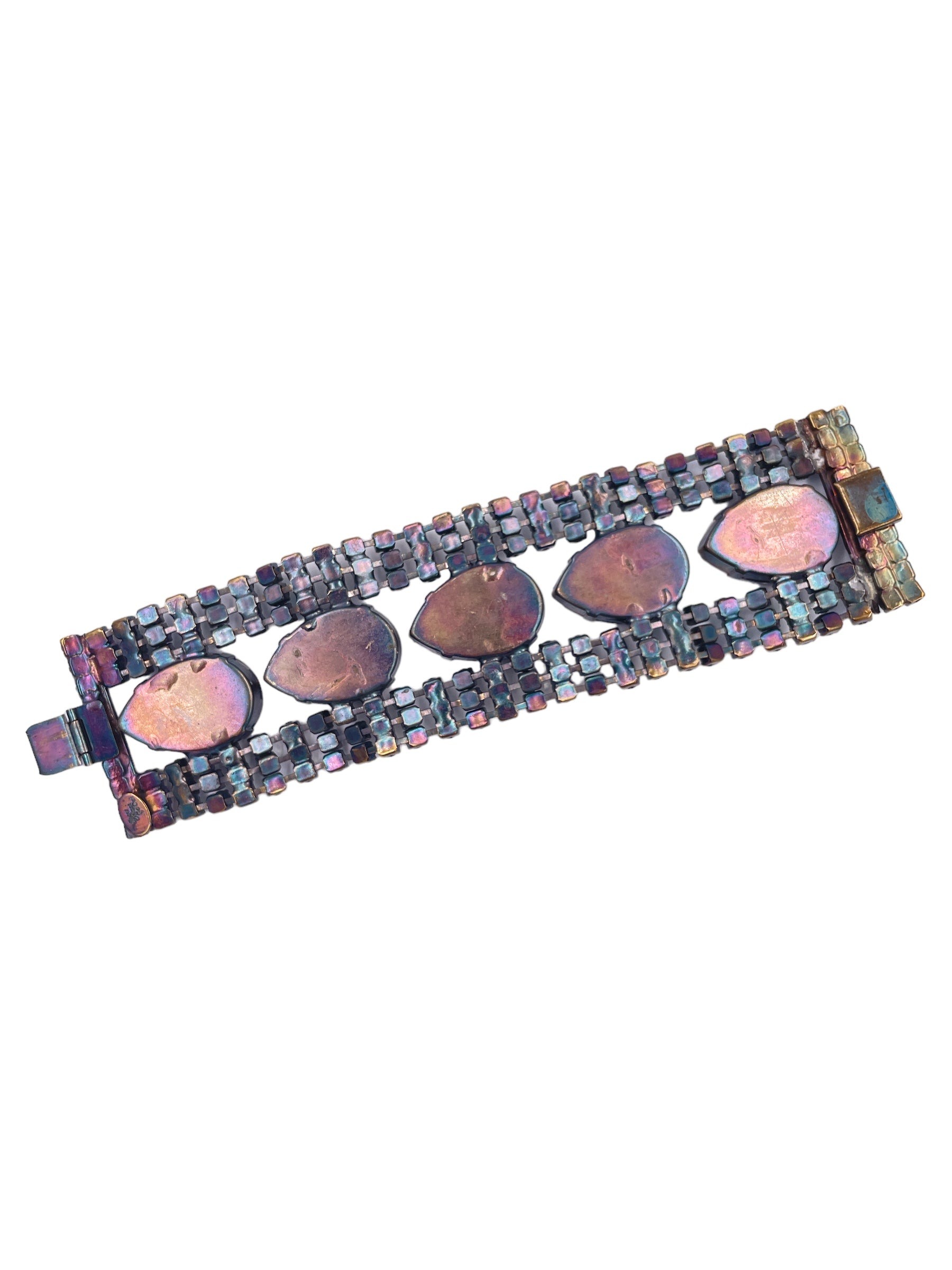 Vintage "The Show Must Go On Sapphire Wide Bracelet - The Kit Vintage