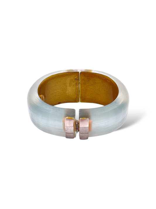 Alexis Bittar Sky Blue Deco Style Bangle - The Kit Vintage