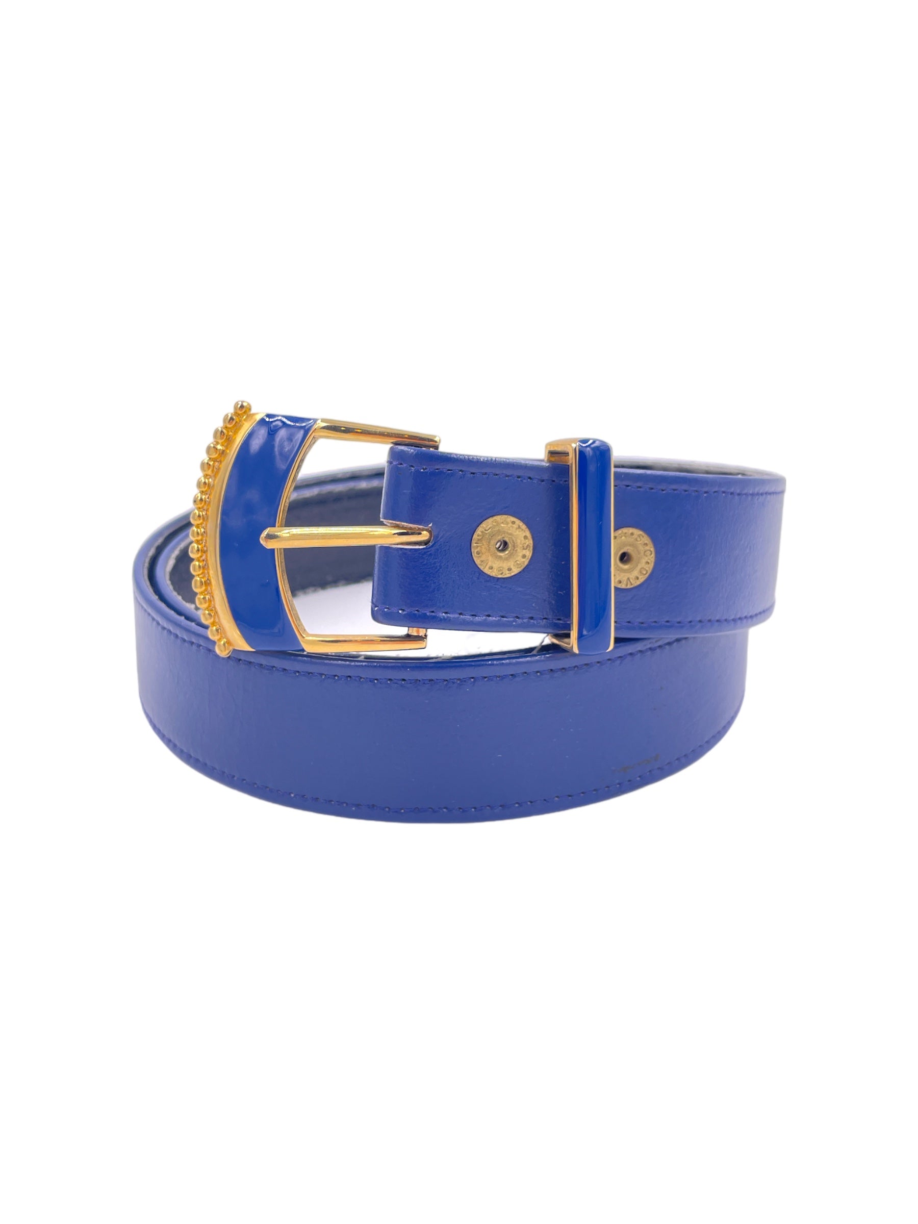 St. John Navy Leather Belt The Kit Vintage St. John Navy Leather Belt The Kit Vintage