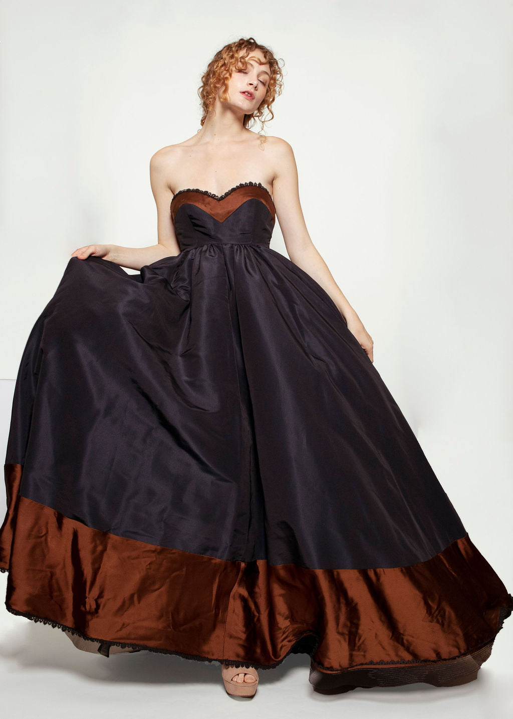 Saks Fifth Ave Navy Strapless Princess Gown - The Kit Vintage