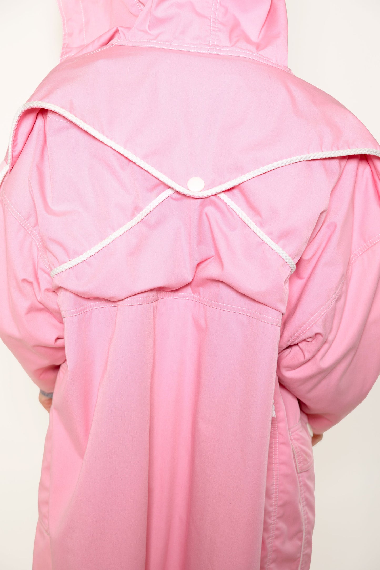 Courreges Pink Coat W/ Terry Cloth Lining & Toggle Closures