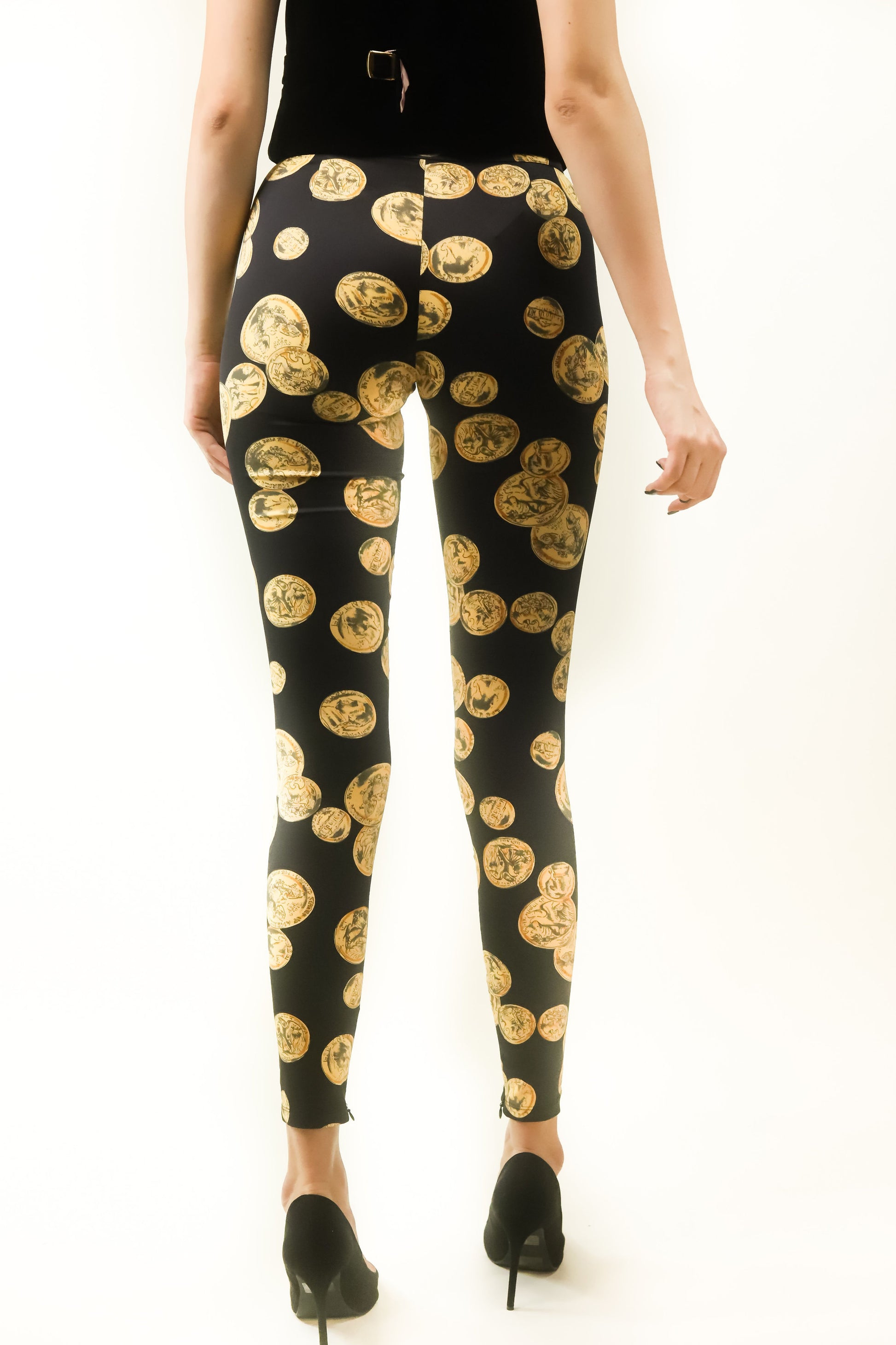 D&G Satin Coin Print Pants - The Kit Vintage