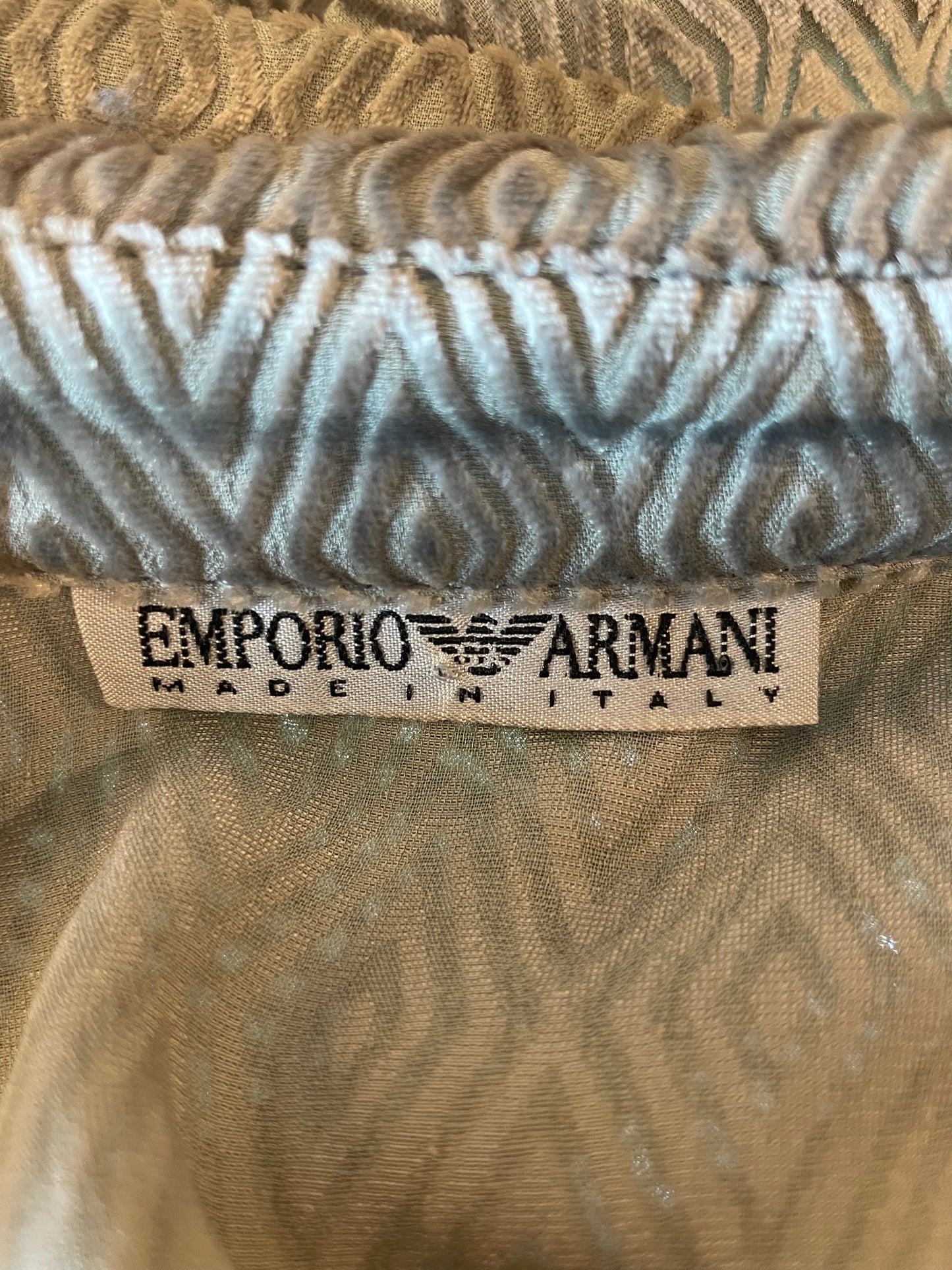 Emporio Armani Gray Velvet 'Diamond' Blouse - The Kit Vintage