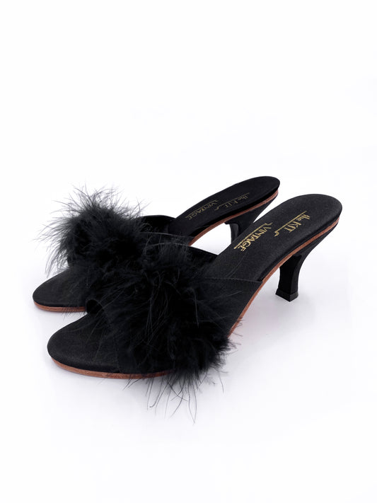 The Kit Vintage 1950's Style Marabou Feather Heel - The Kit Vintage