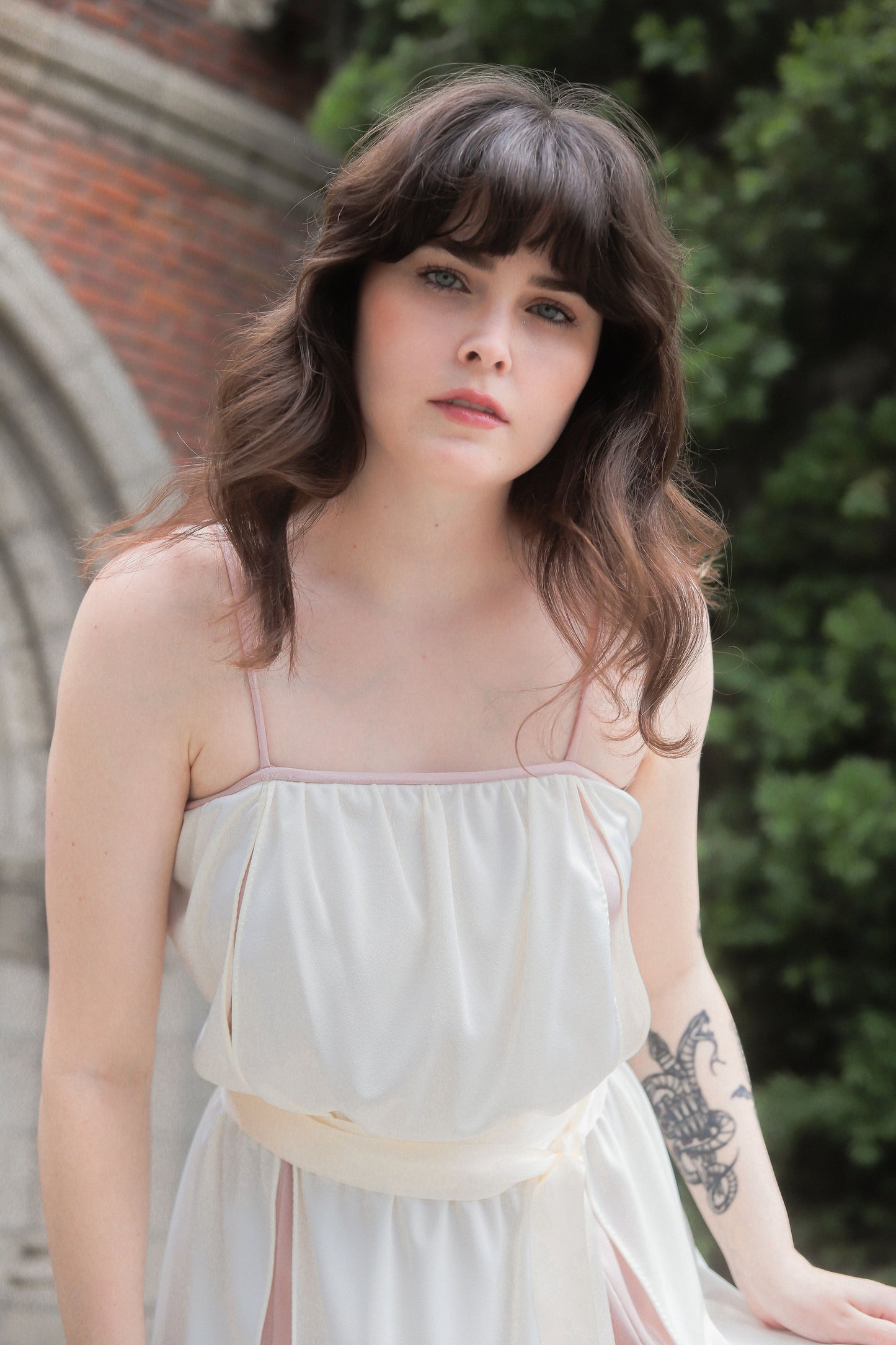 Joseph Magnin 70's Rose & White Dress - The Kit Vintage