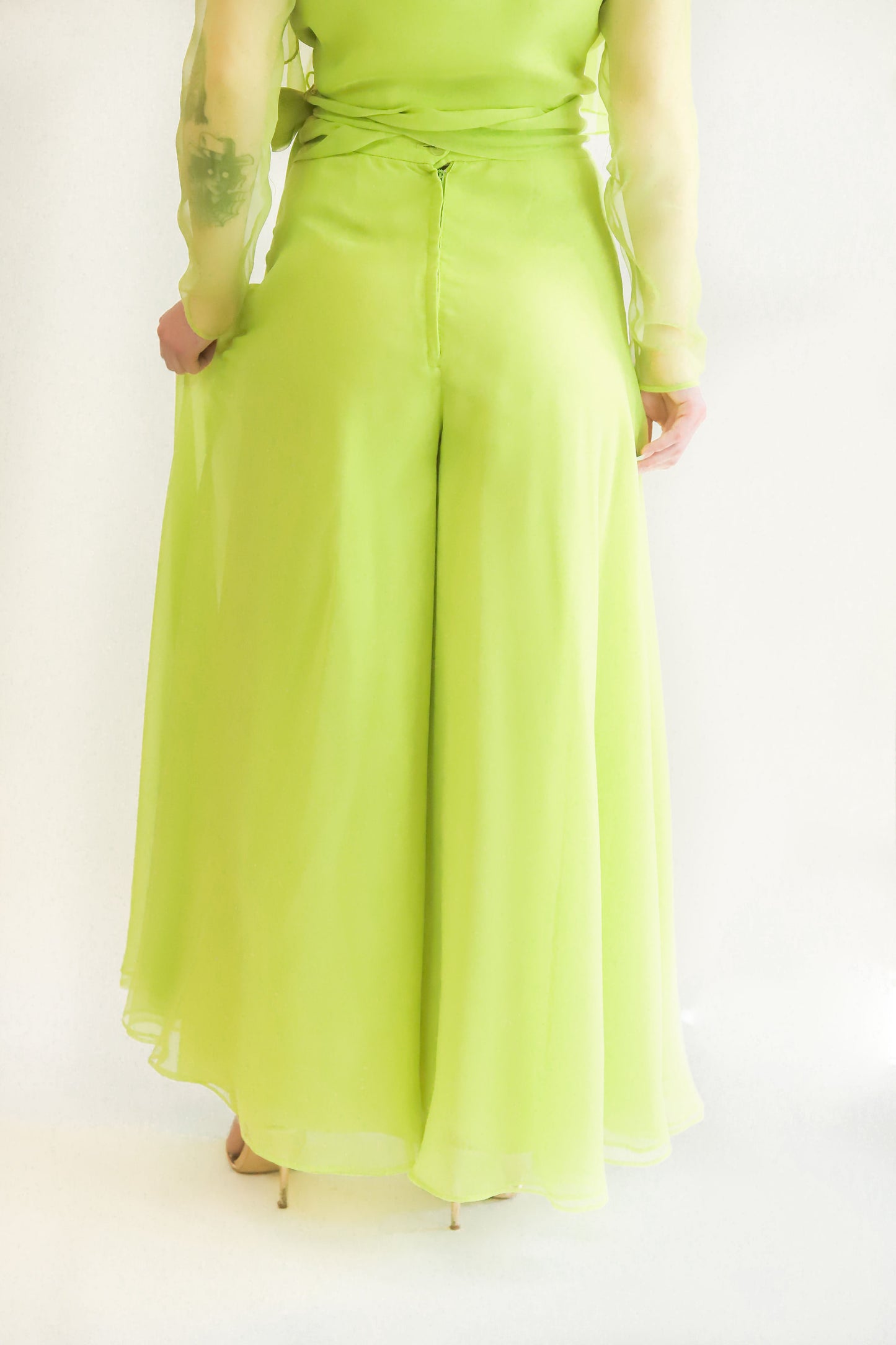 Miss Elliette Chartreause Pants Set - The Kit Vintage