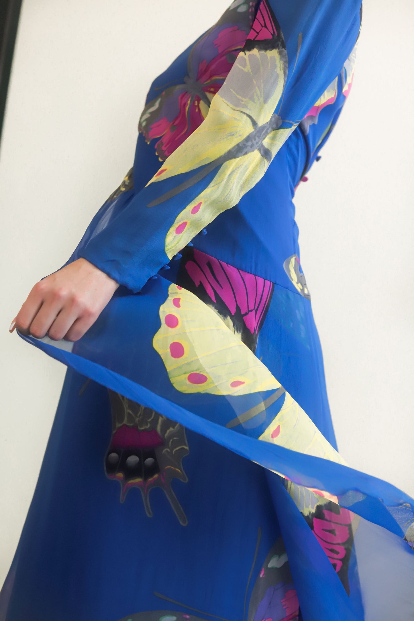 Hanae Mori Silk Butterfly Print Dress - The Kit Vintage