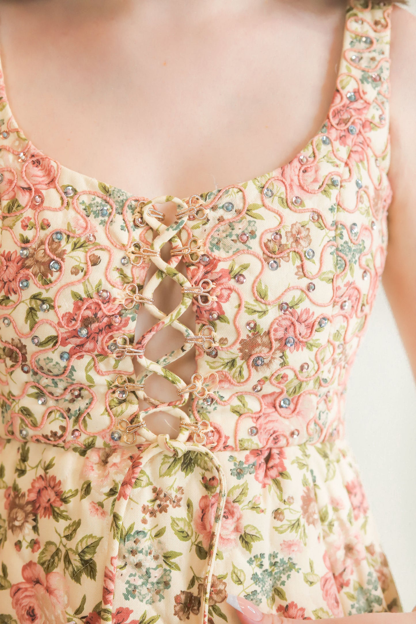 The Engle Shop Floral Quilted Dress