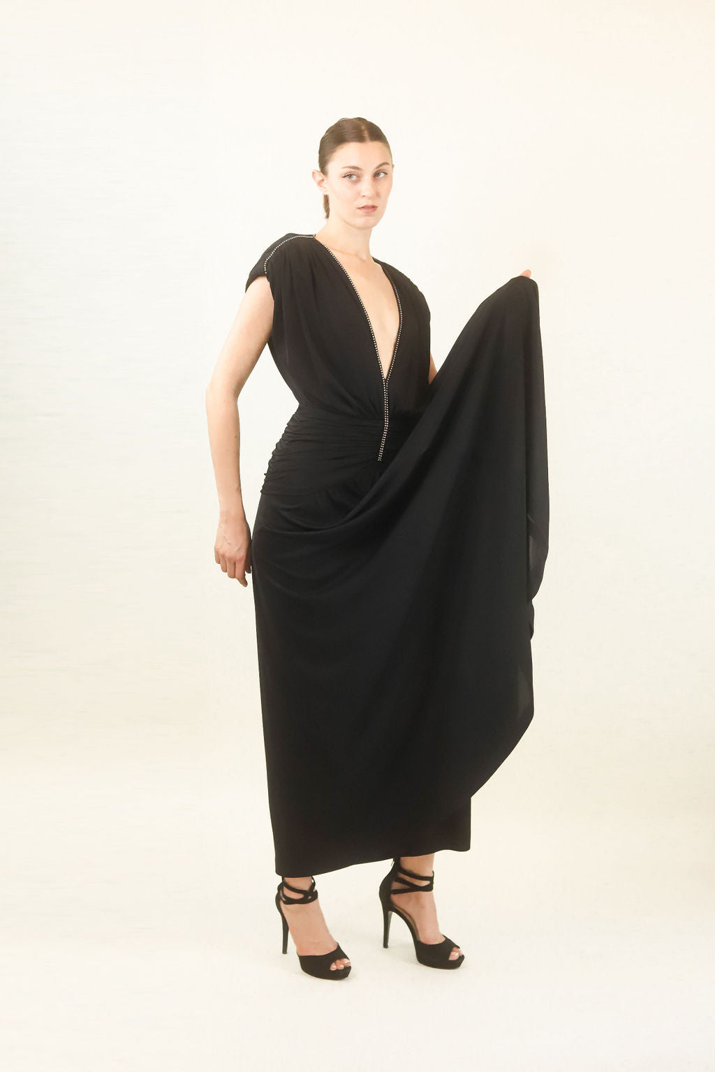 Loris Azzaro 70's Jersey Crystal Gown - The Kit Vintage