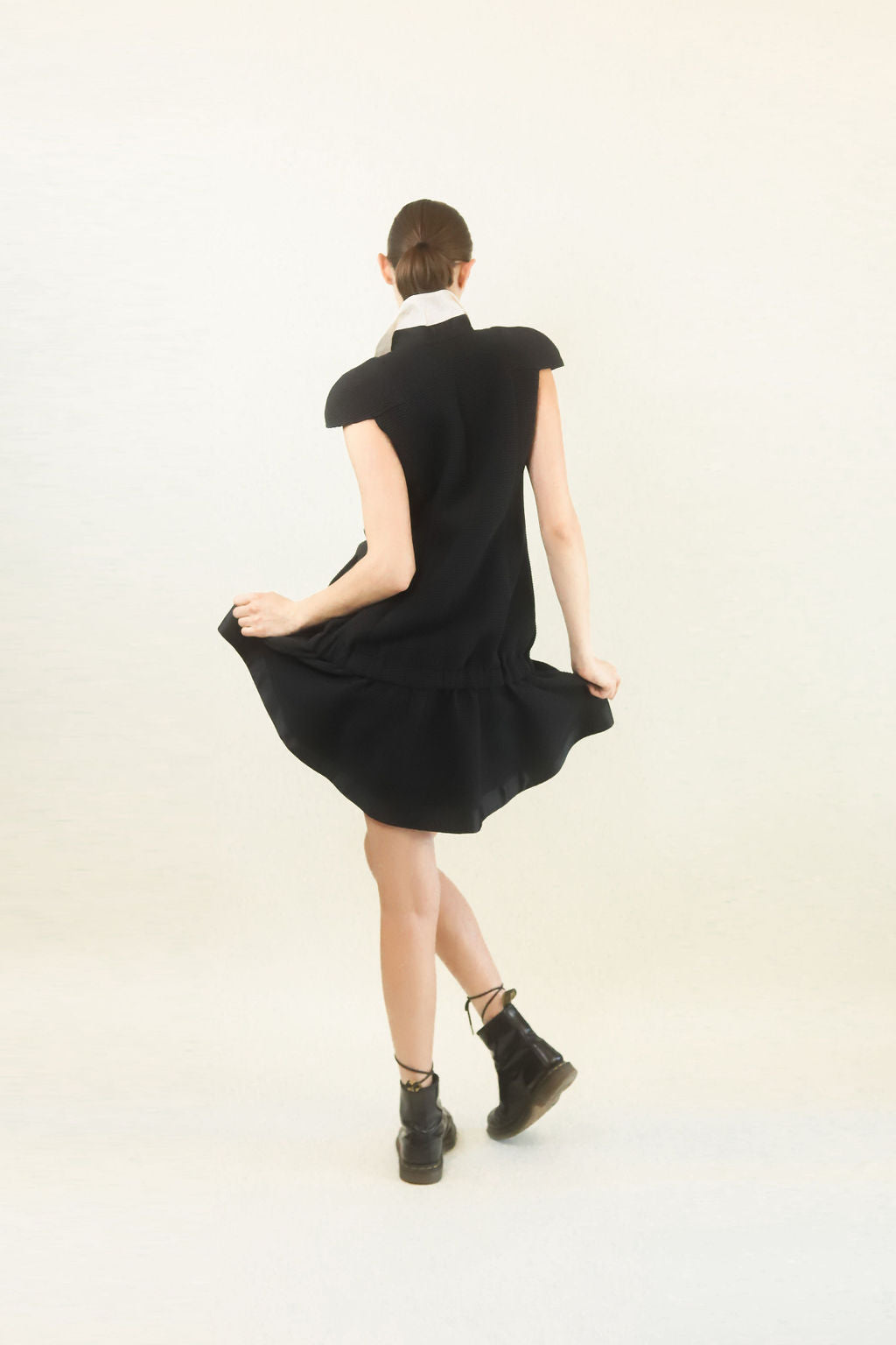 Spring 2012 Chanel Black White Collar Sating Bow Dress - The Kit Vintage
