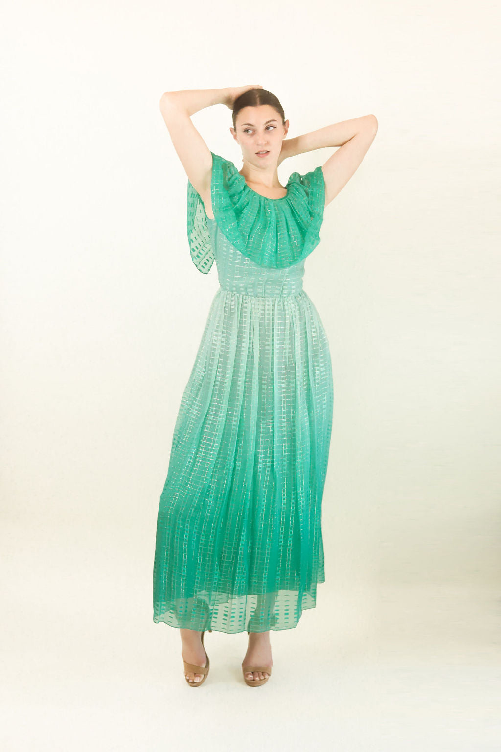 Richilene Silk Metallic Ombre Dress - The Kit Vintage