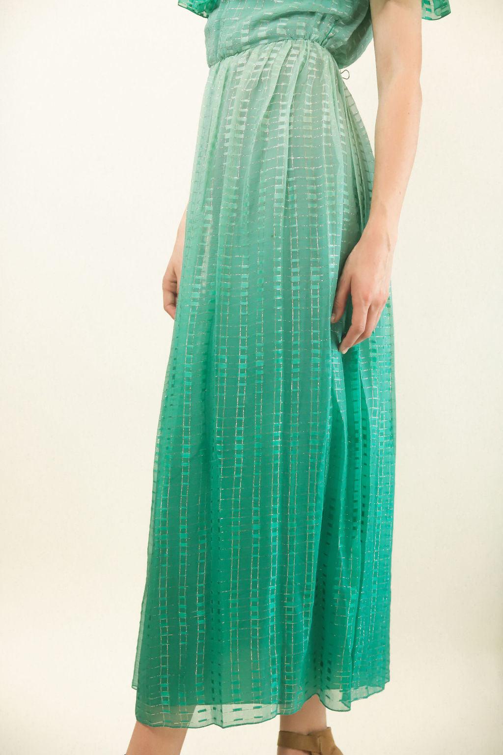 Richilene Silk Metallic Ombre Dress - The Kit Vintage