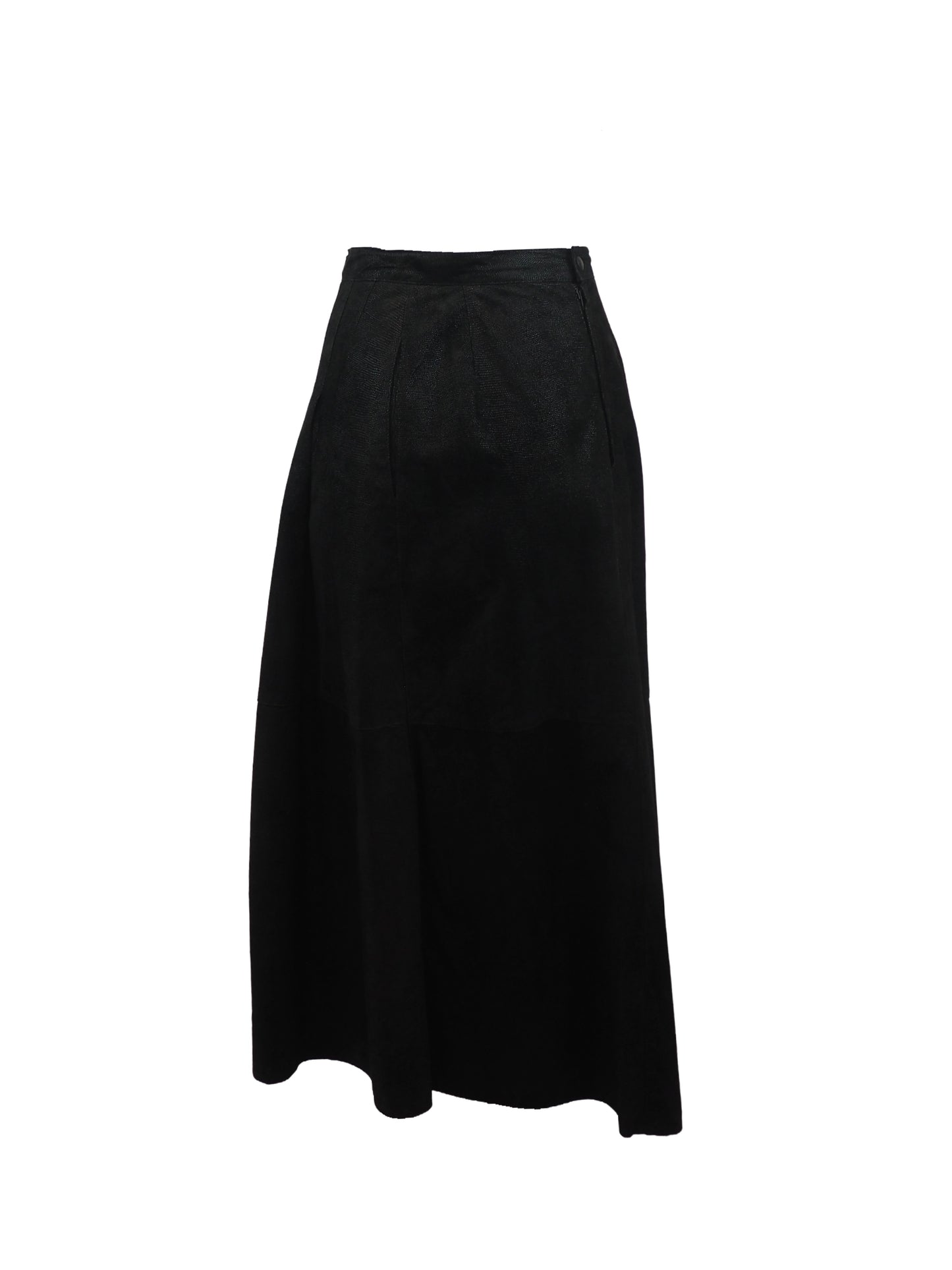 Krizia Black Leather Pencil Skirt