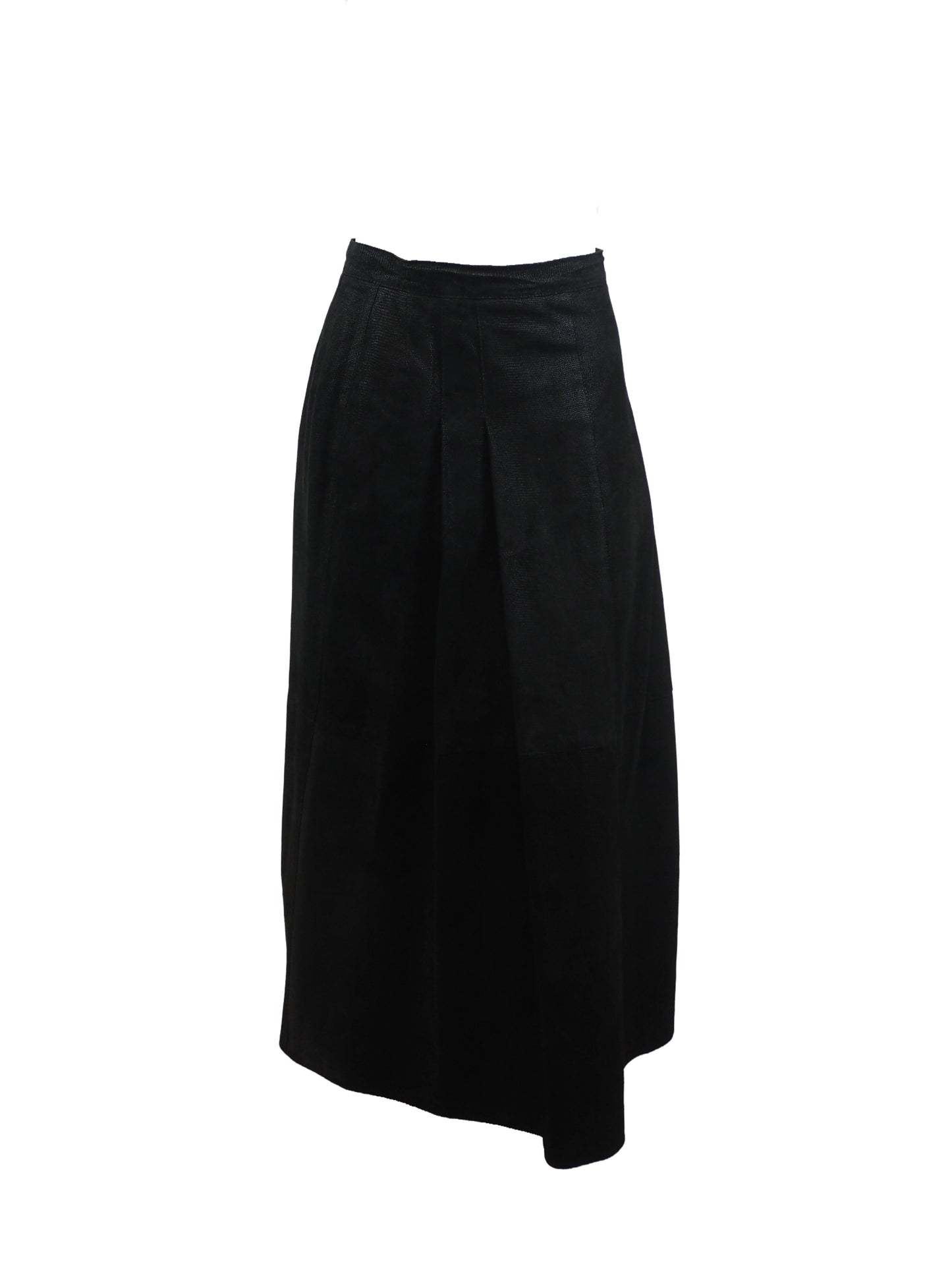 Krizia Black Leather Pencil Skirt