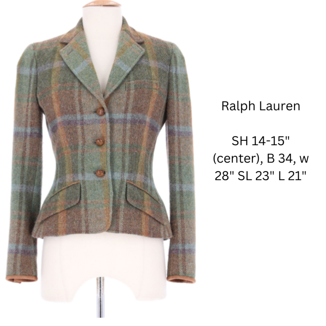 Ralph Lauren Shades of Green Tartan Plaid Jacket