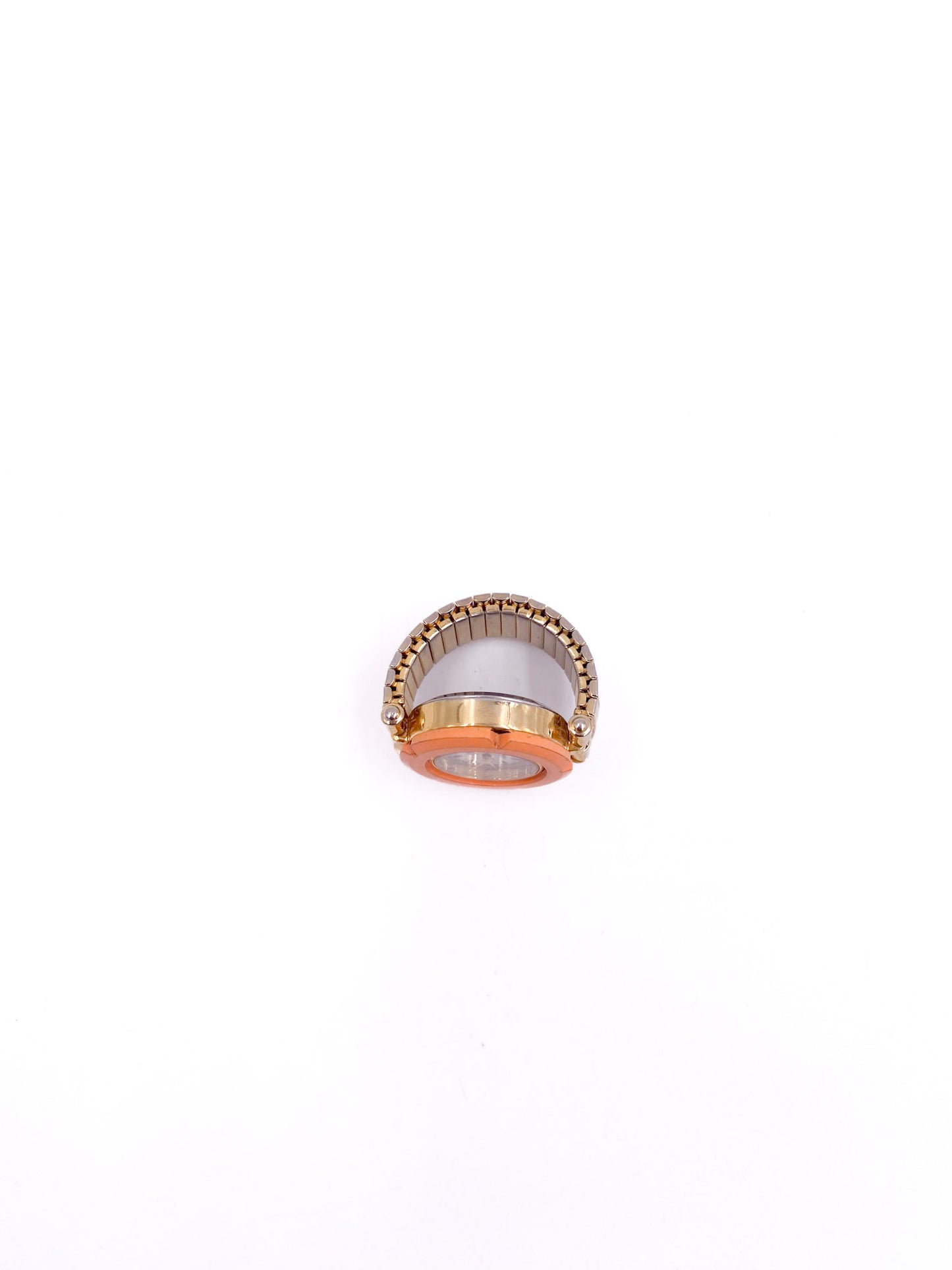 Vintage Giordano Peach and Gold Colored Watch ring