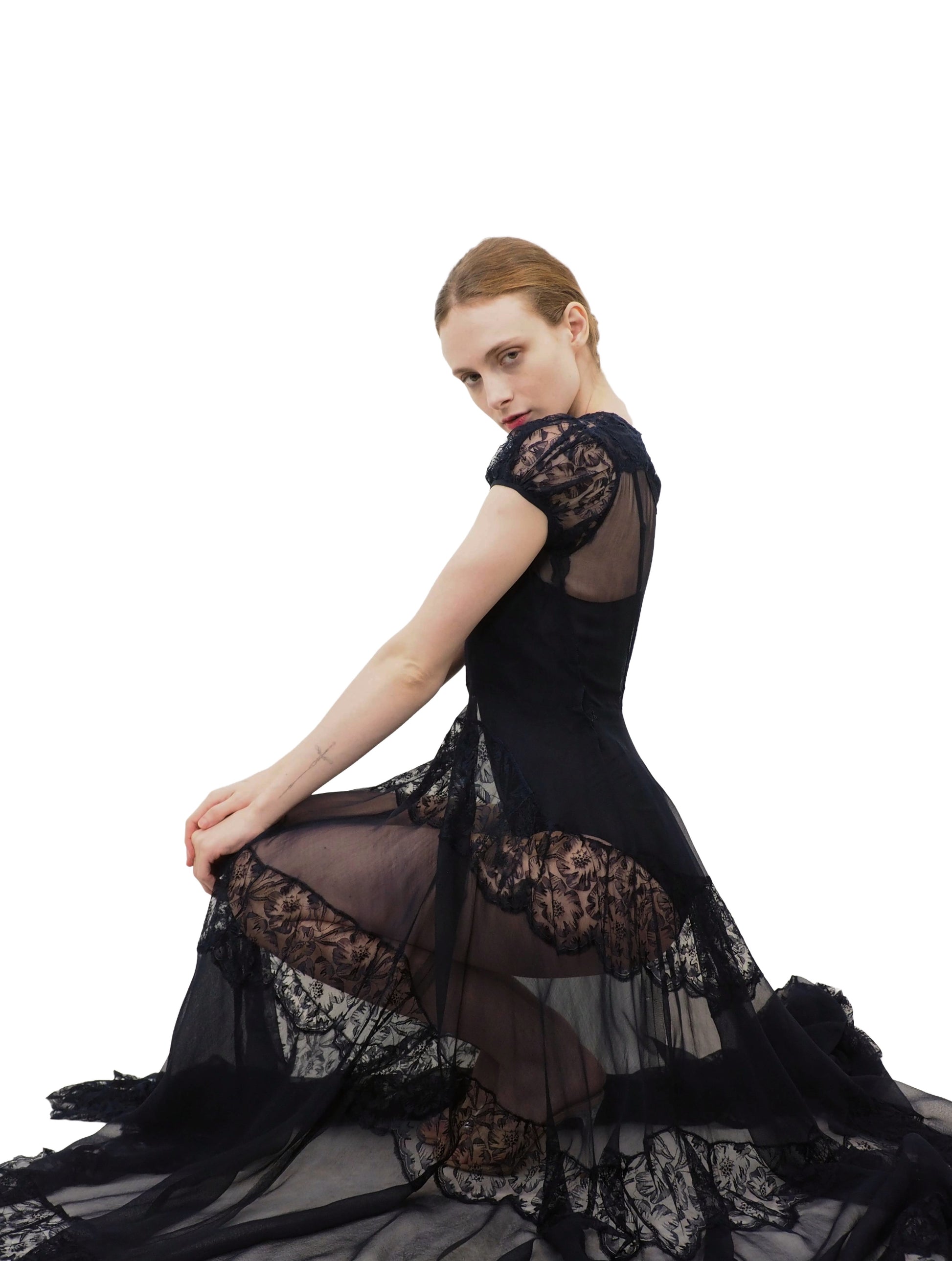 1930's chiffon dress