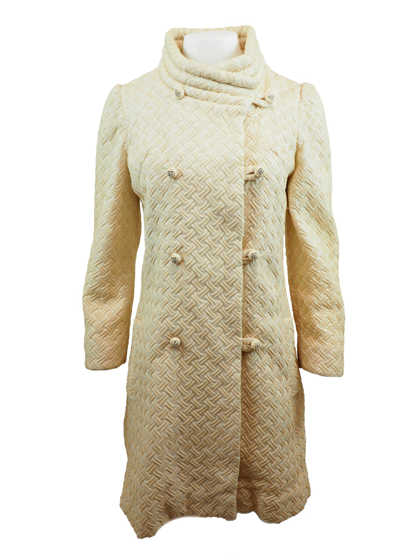 1960's Di Vinci White Coat w/ Rinestone