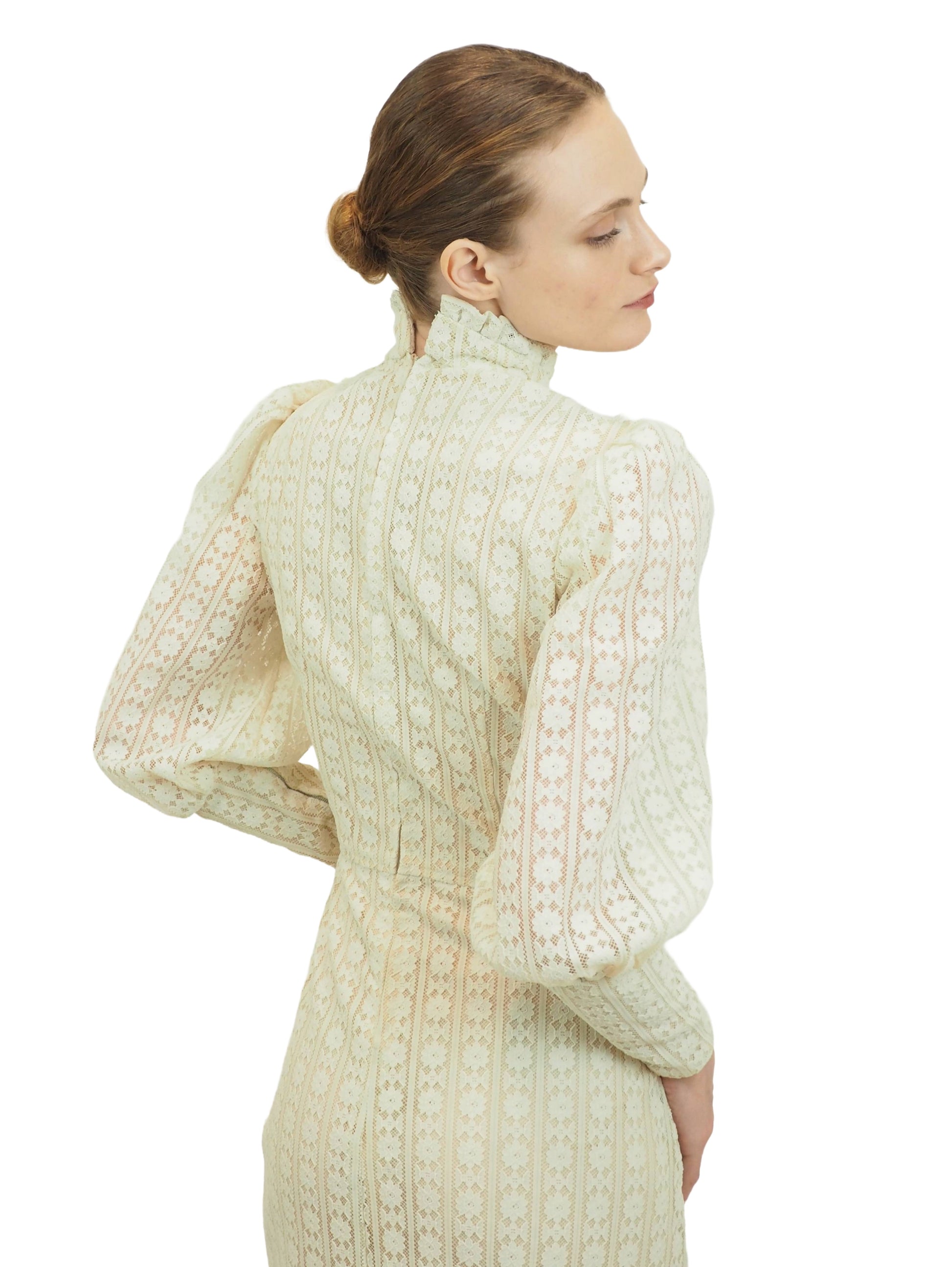 1970s Victorian Style Dress