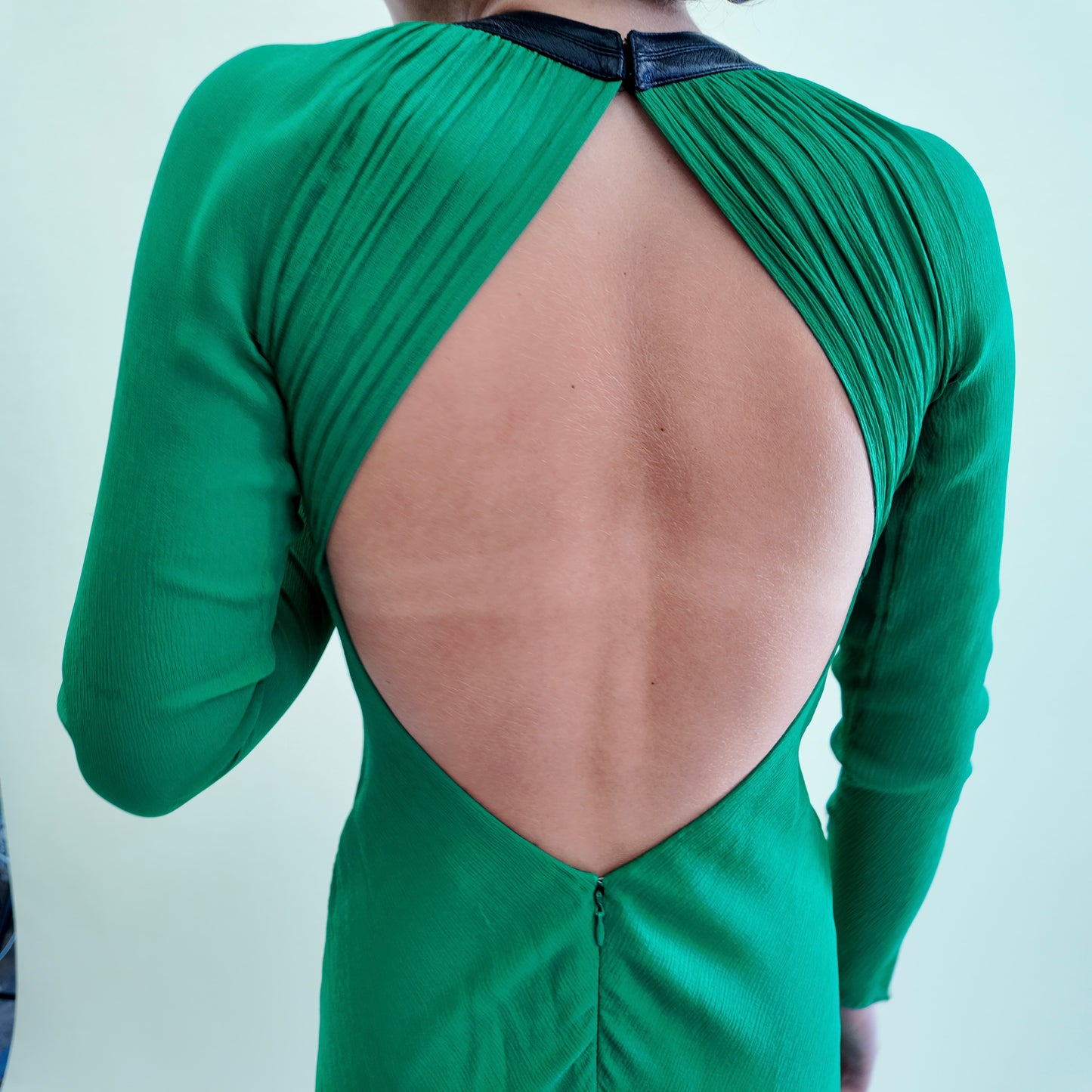 Versace Emerald Green Fall 2001 Open Back Gown - The Kit Vintage