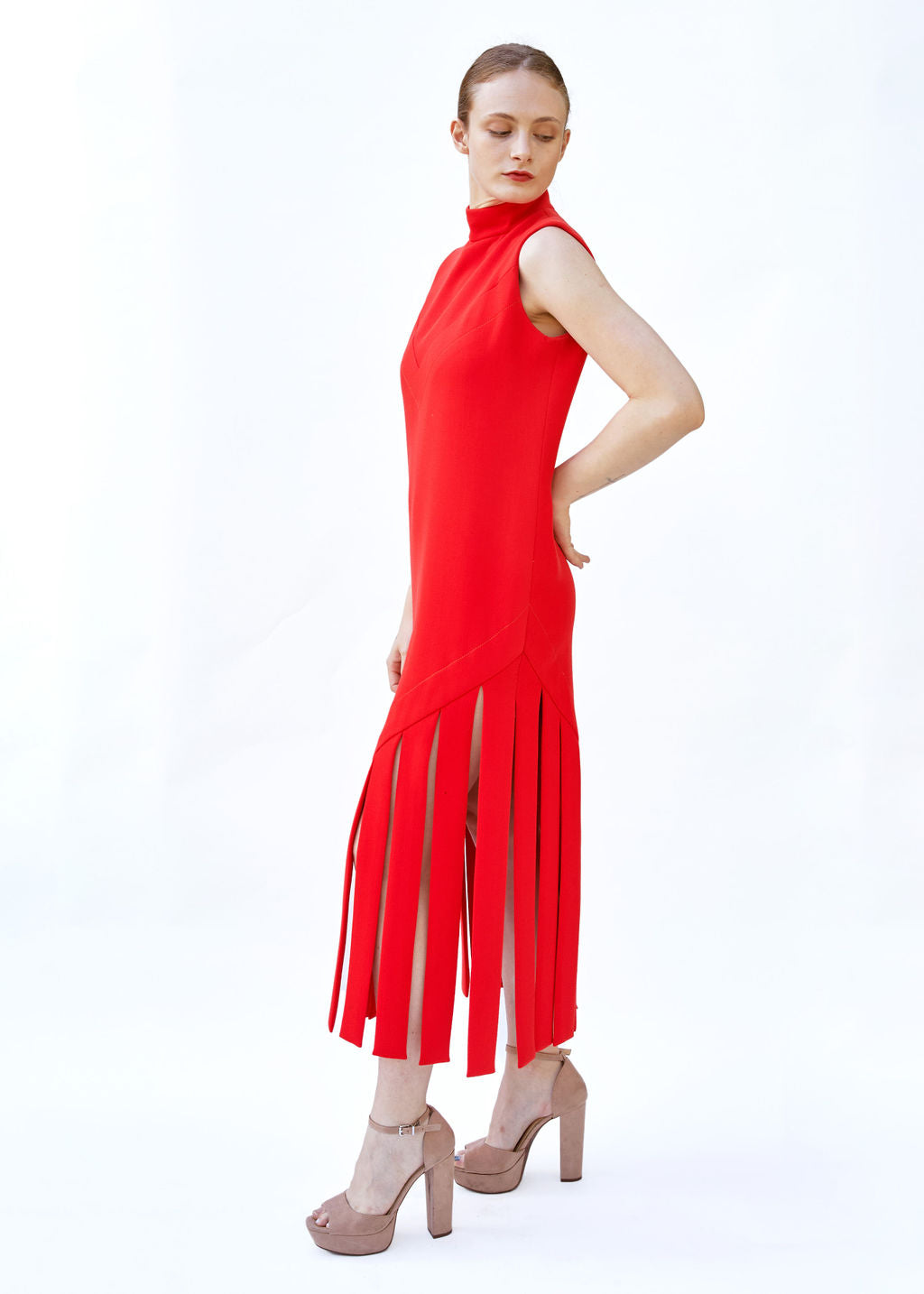 Vintage Red Pierre Cardin 1960s Car Wash Dress