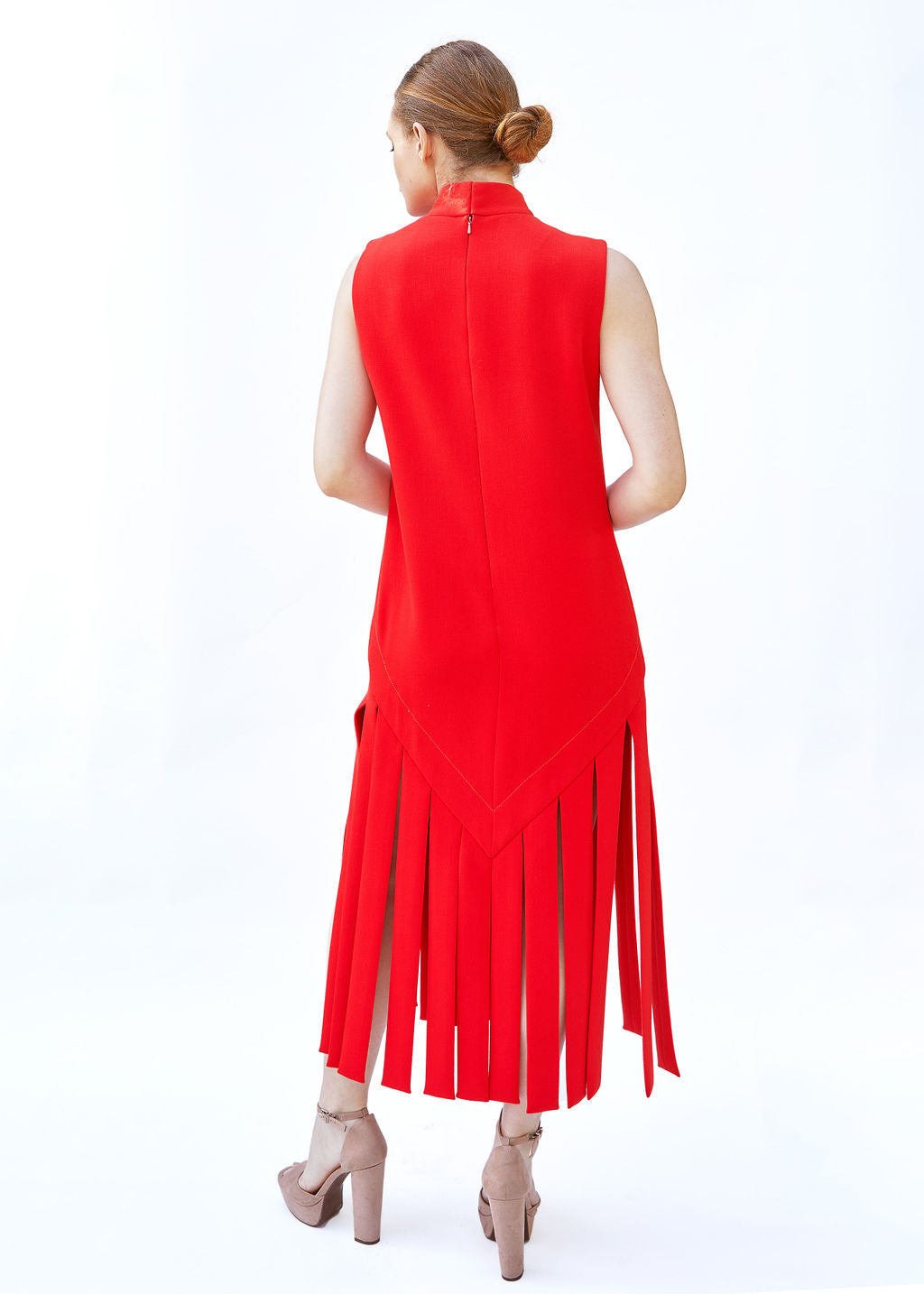 Vintage Red Pierre Cardin 1960s Car Wash Dress