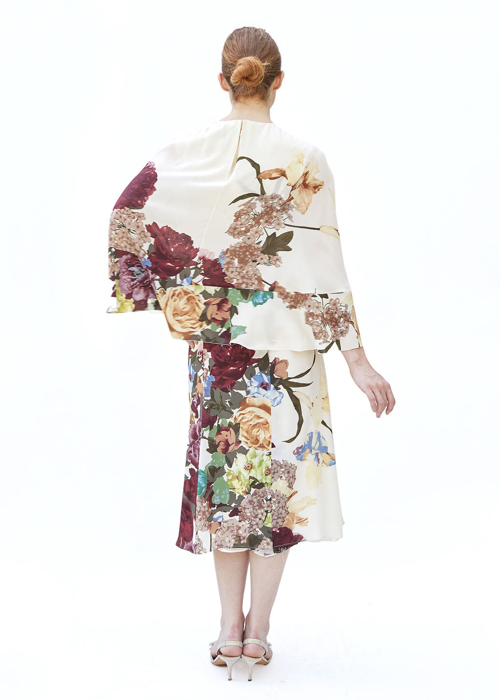 Valentino Pre Fall 2016 Floral Dress with Cape