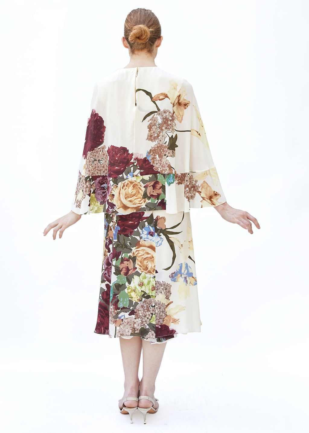 Valentino Pre Fall 2016 Floral Dress with Cape