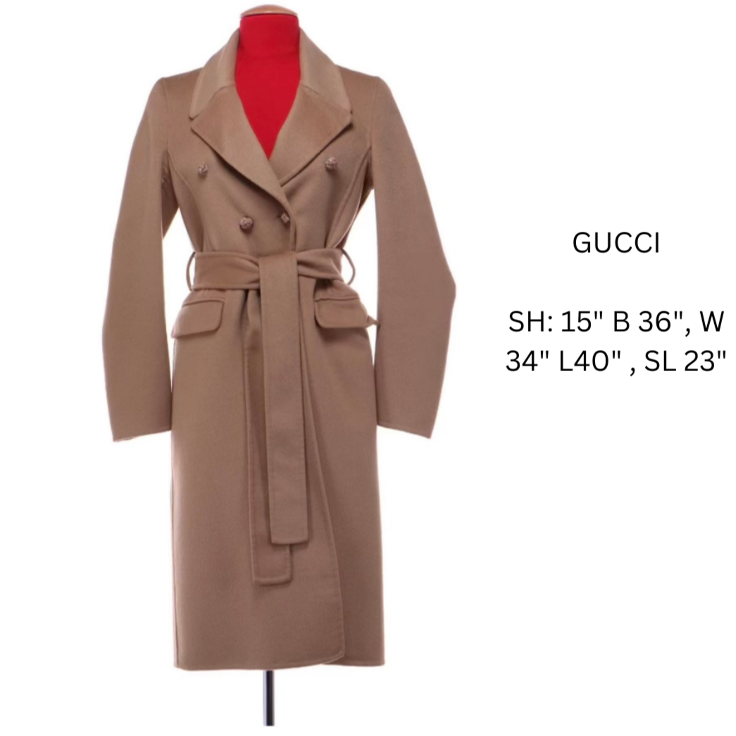 Gucci Pre Fall 2015 Camel Wool Coat