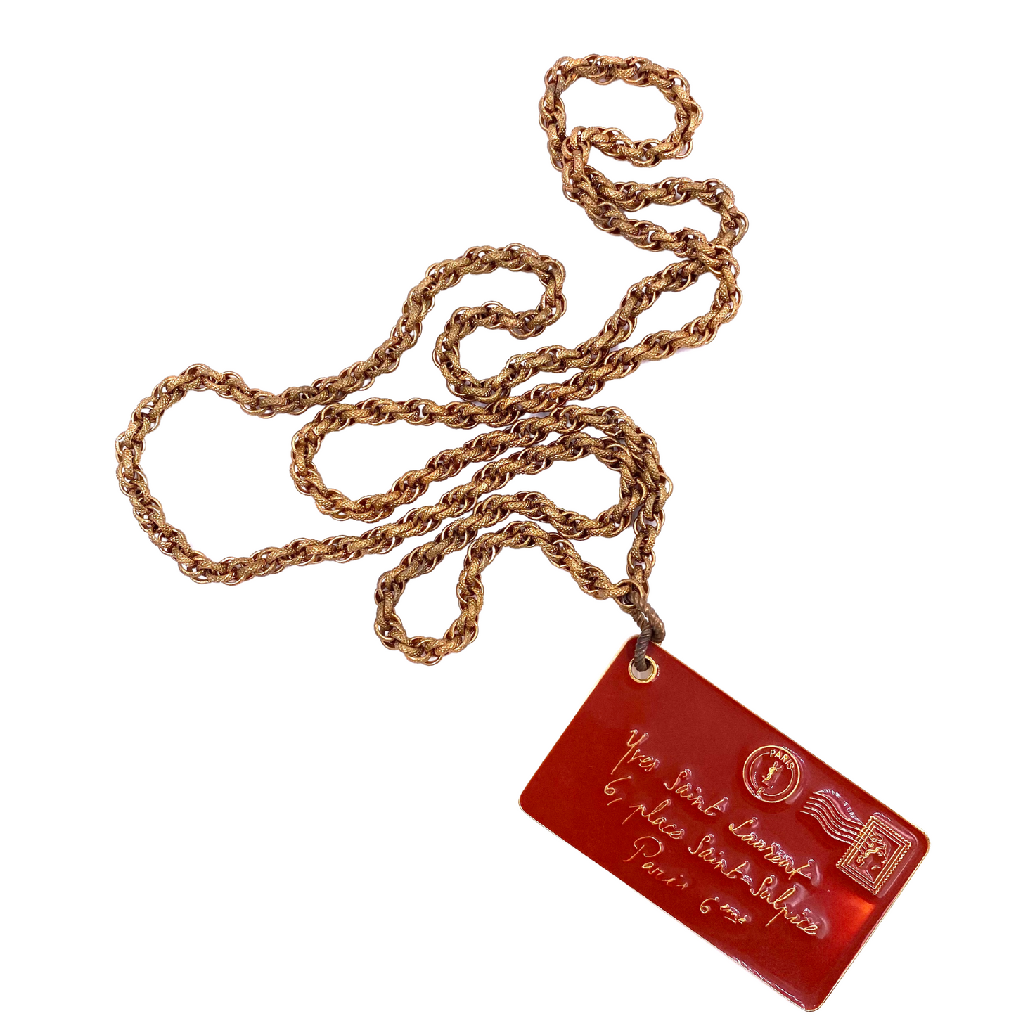 YSL envelope Pendant Necklace