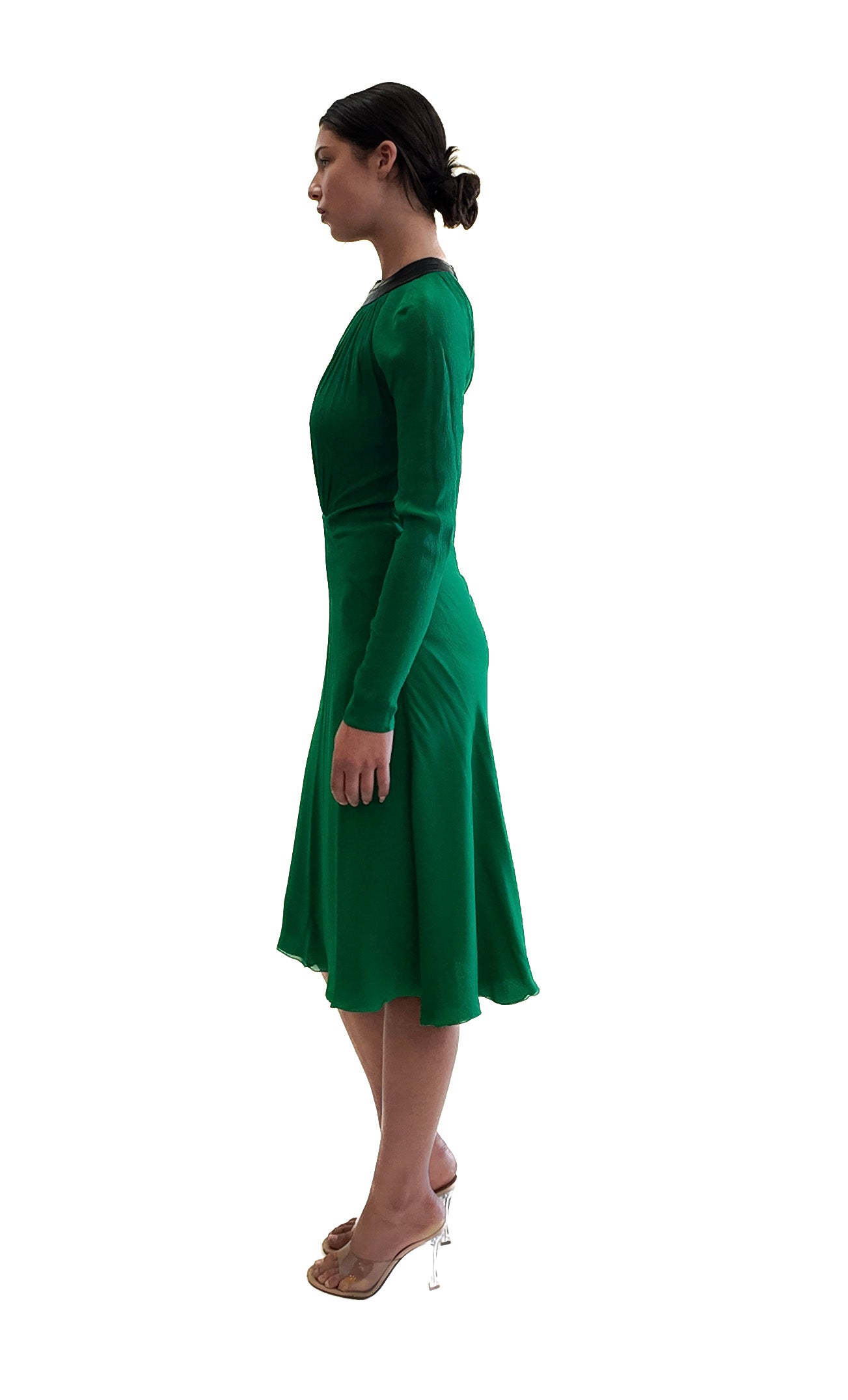 Versace Emerald Green Fall 2001 Open Back Gown - The Kit Vintage
