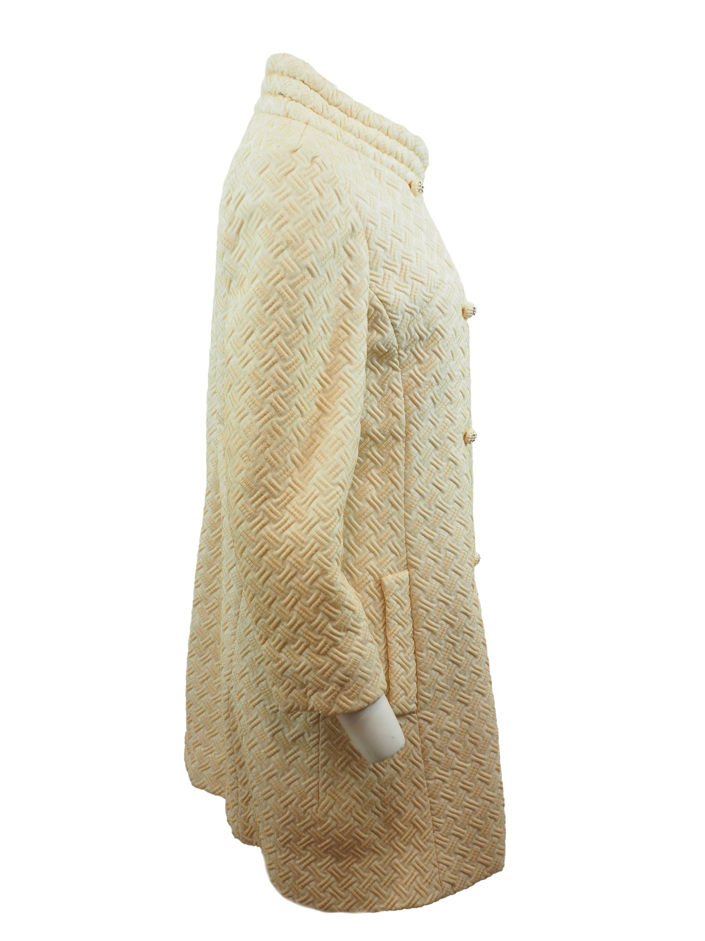 1960's Di Vinci White Coat w/ Rinestone
