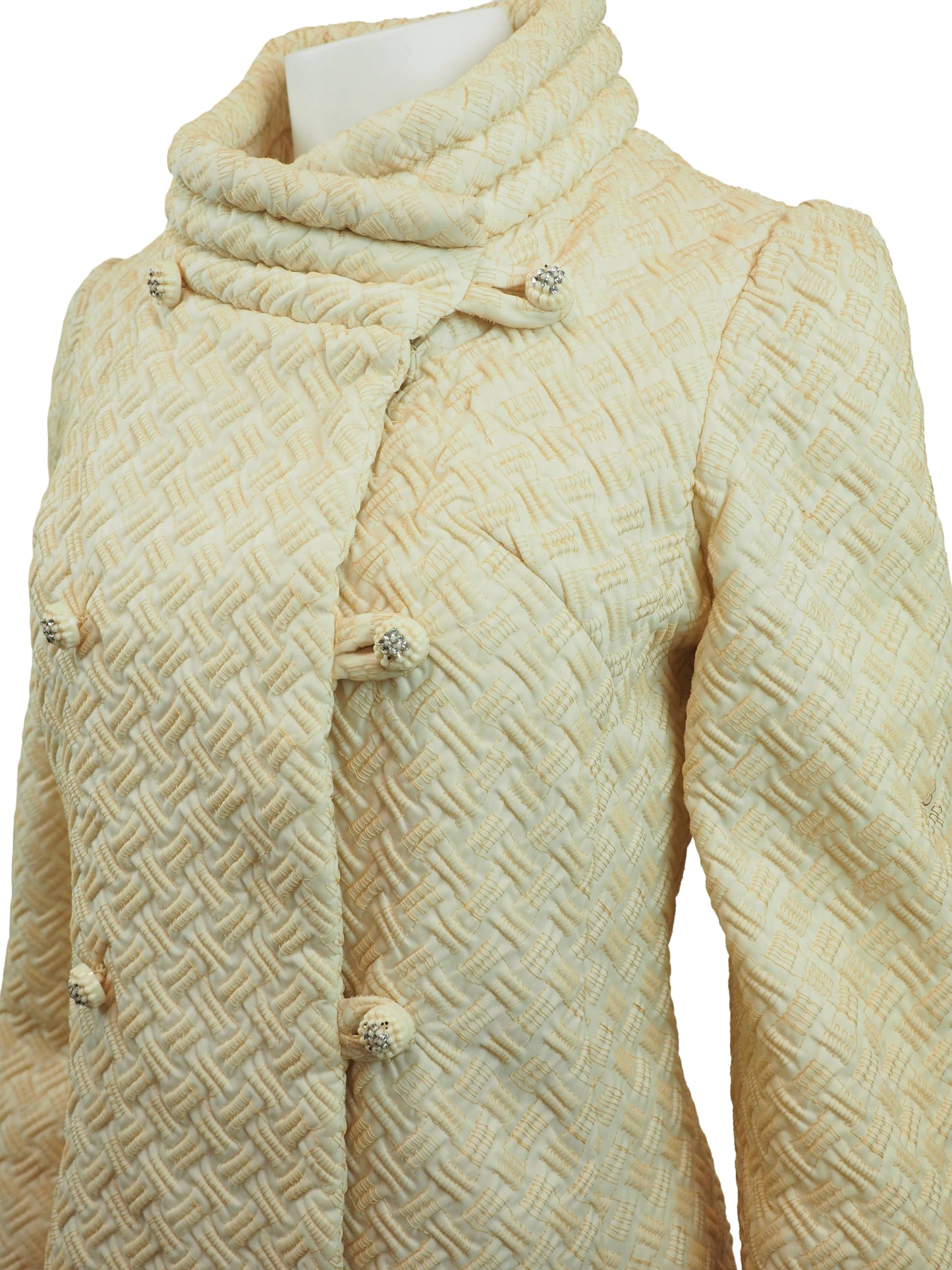 1960's Di Vinci White Coat w/ Rinestone