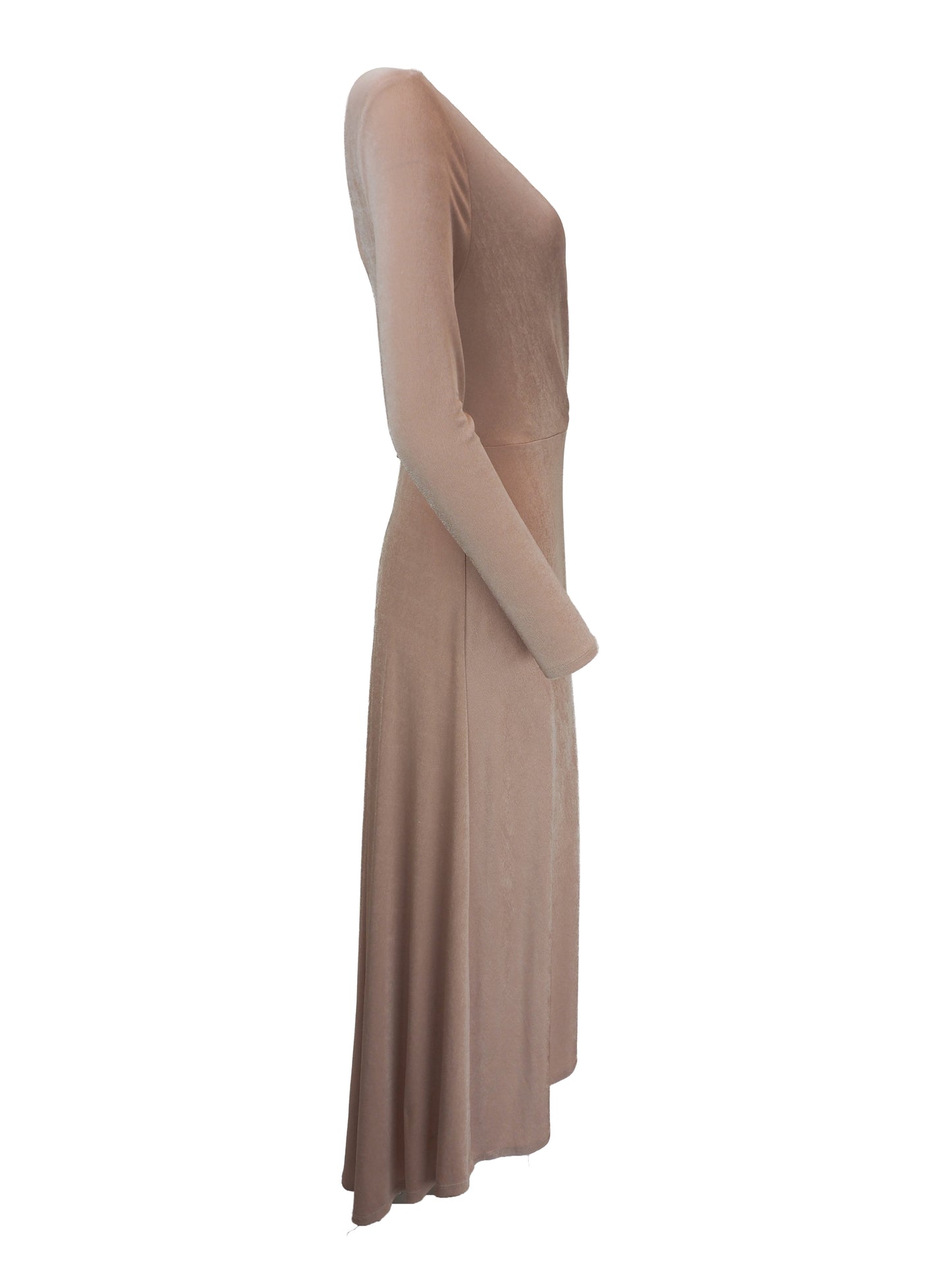 1970's Rose Color Jersey Wrap Dress