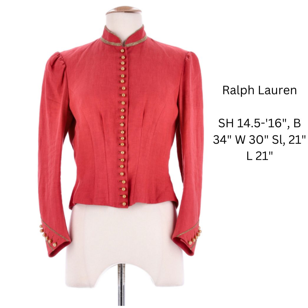 Ralph Lauren Salmon Linen Majorette Jacket