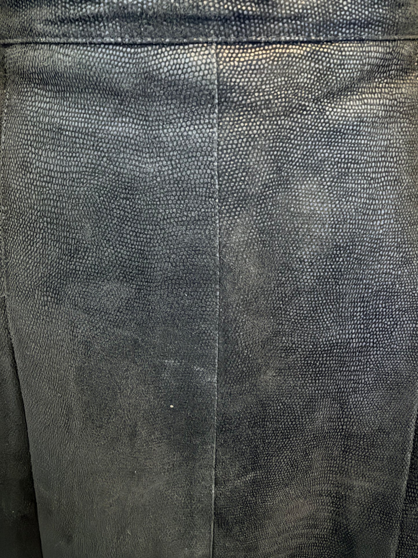 Krizia Black Leather Pencil Skirt