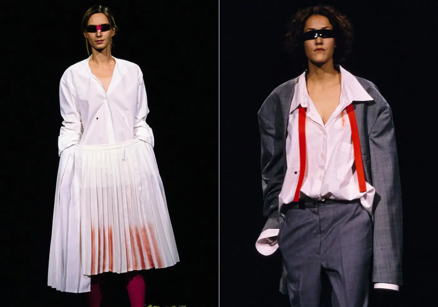 Maison Martin Margiela S/S 2001 Artisanal  Pale Pink Cotton oversized shirt/dress