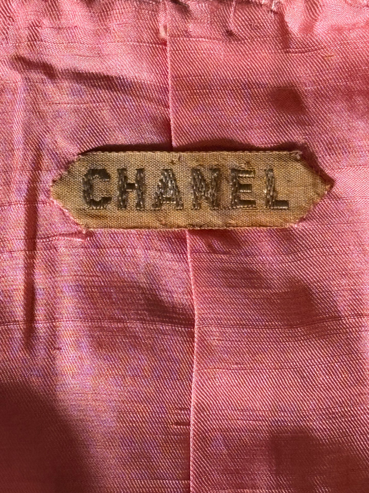 Chanel Haute Couture Silk Skirt Suit With Metal Thread Embroidery