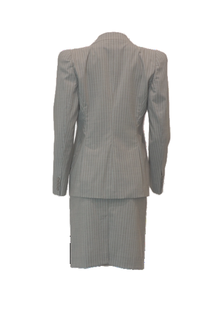 Alexander McQueen Pinstriped Suit, Vintage Pre-Fall 2010, luxury vintage suit set