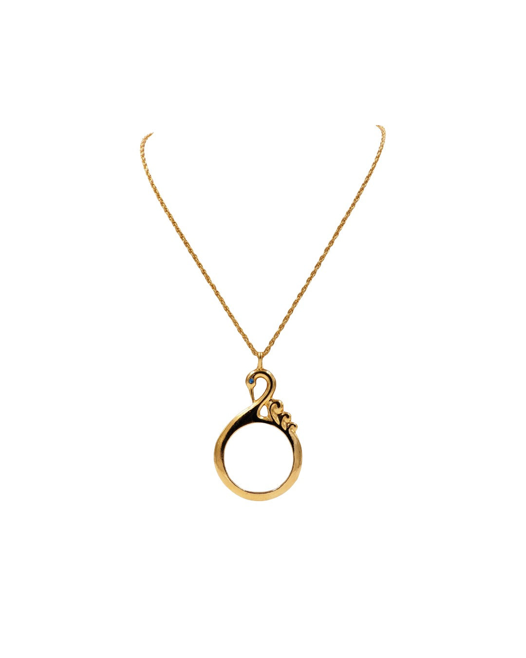 Avon Swan Gold Magnifier Necklace